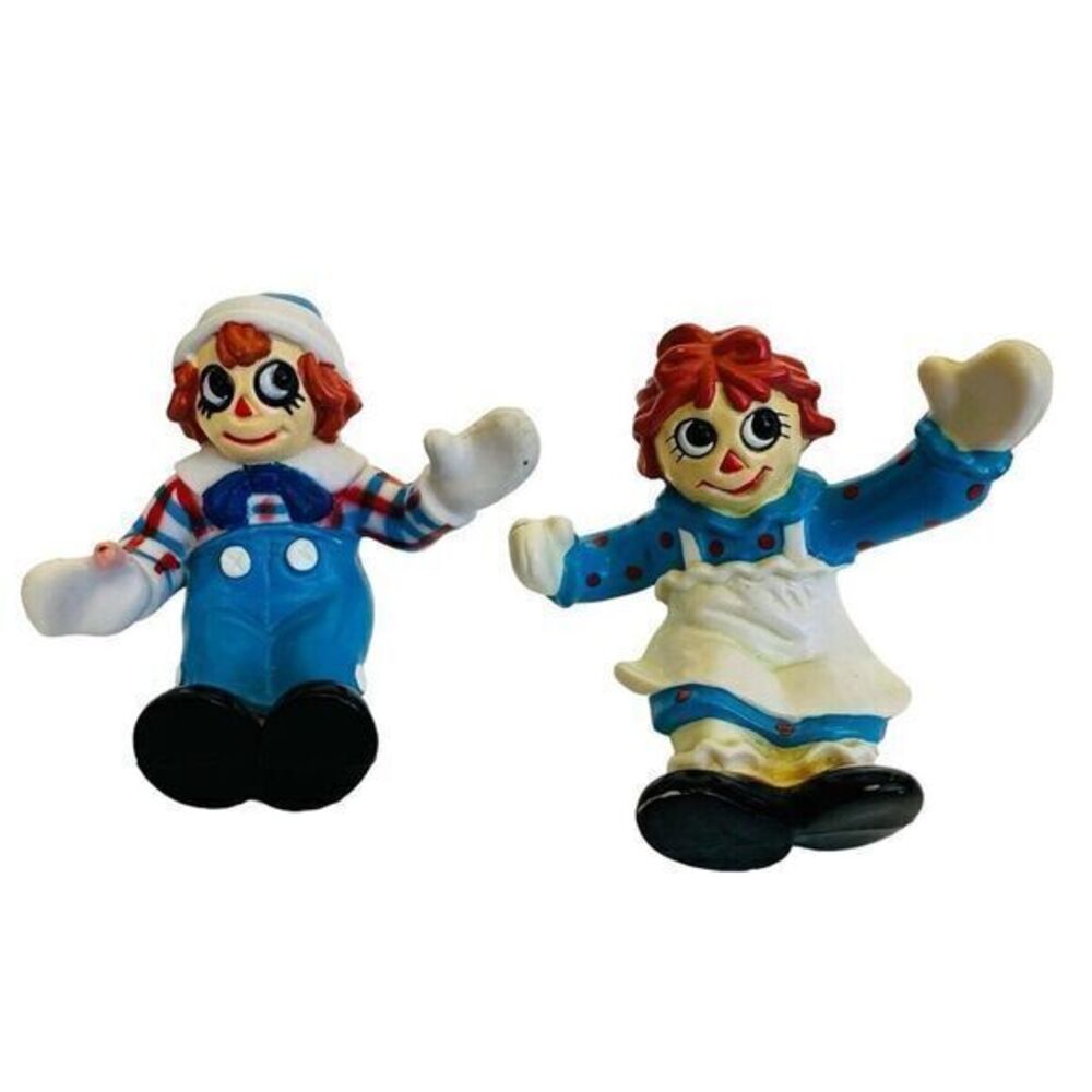 Vintage 1988 MacMillian Raggedy Ann & Andy Collectible Mini‎ Figures PVC